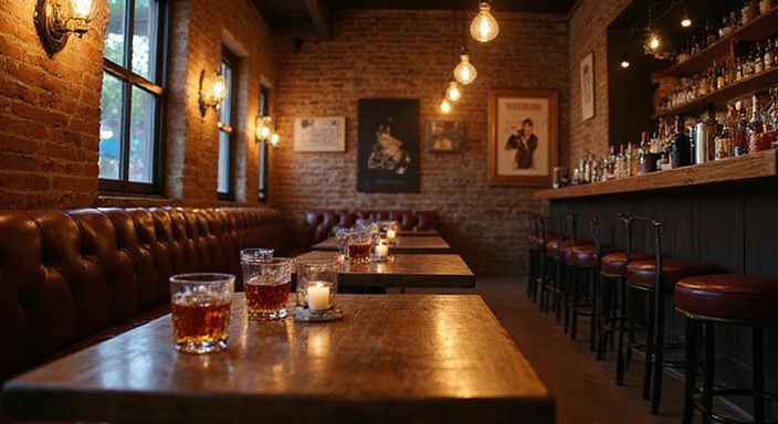 Een gezellige bar in Limburg vol sociale interactie en drankjes.